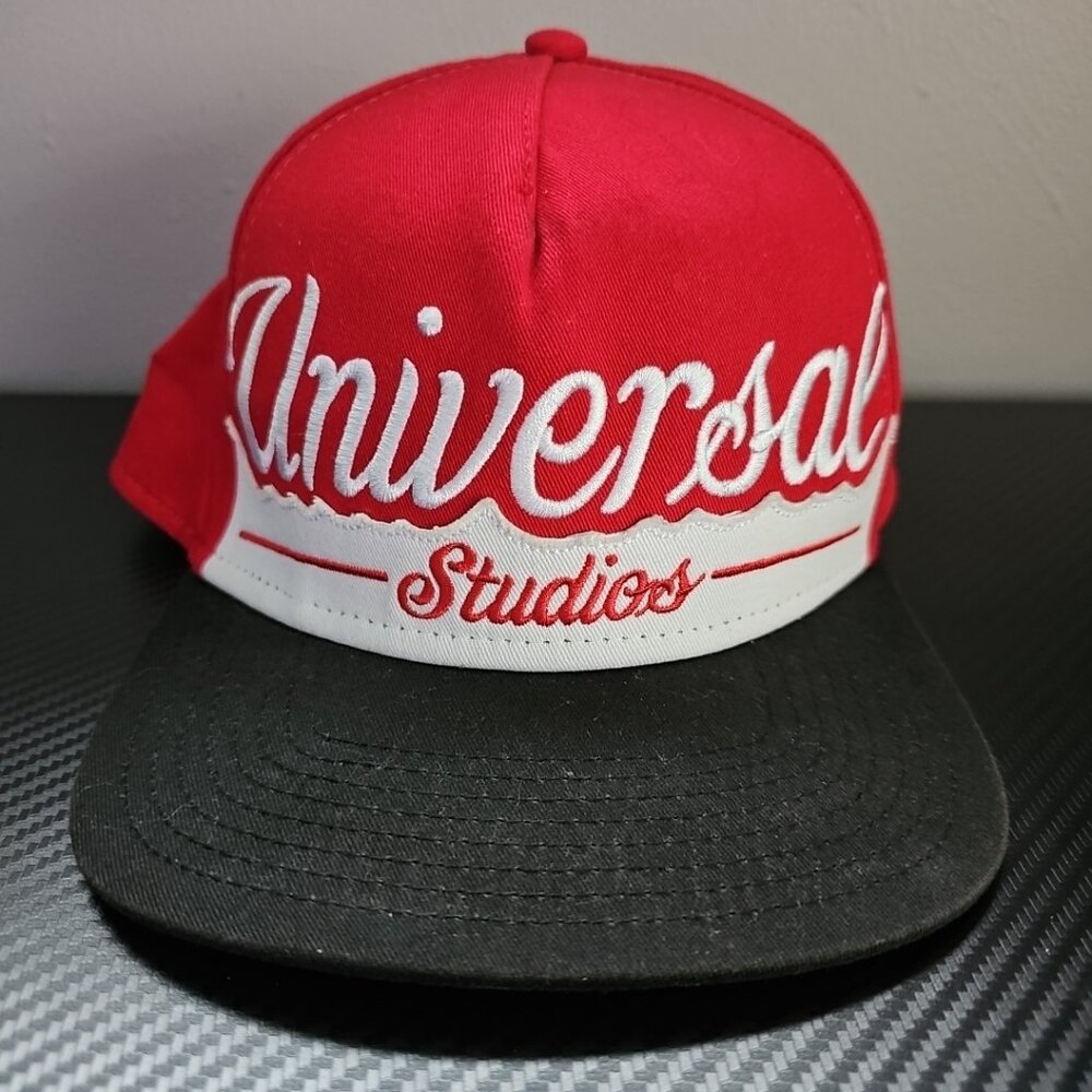 Universal Studios Hollywood Red White Black Snapback Hat Cap One Size Adult